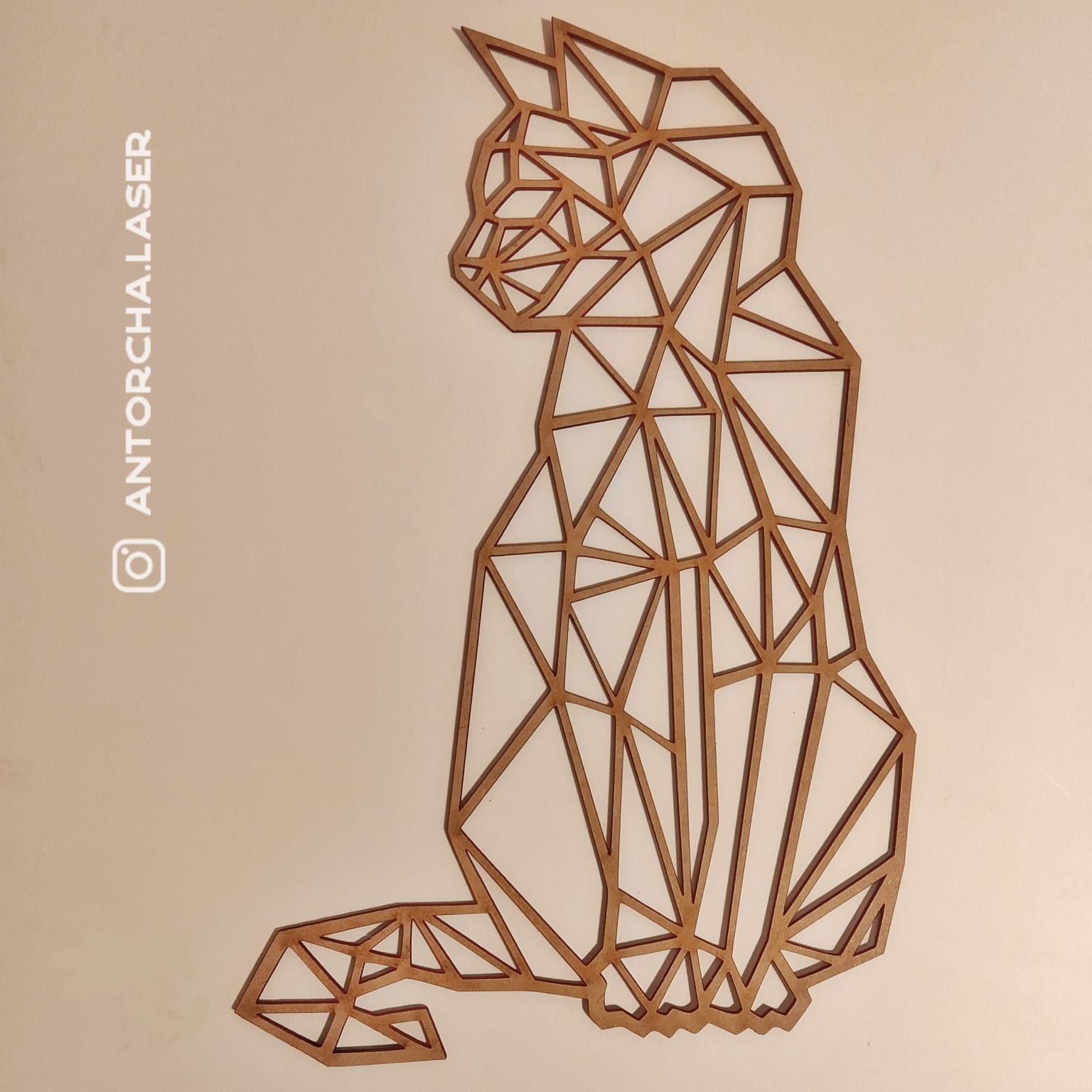 Cuadro decorativo de Gato en mdf