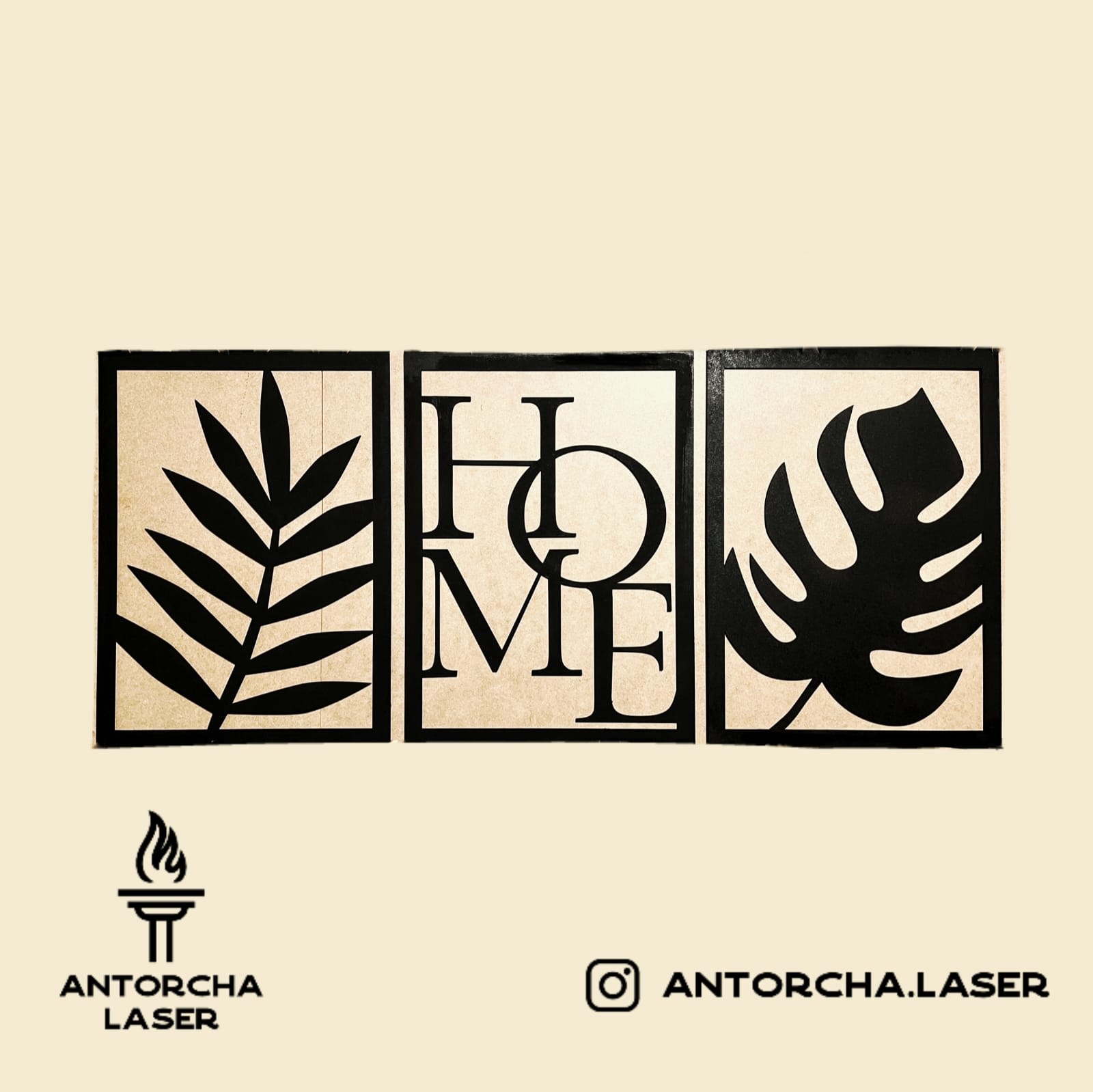 Cuadro tríptico decorativo para el hogar en mdf